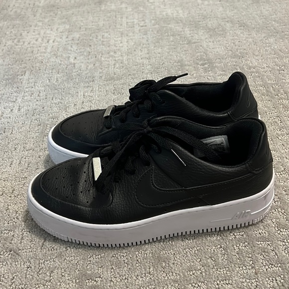 Nike Shoes - BLACK NIKE AIR FORCES